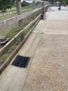 Horse yard catch-pit drainage