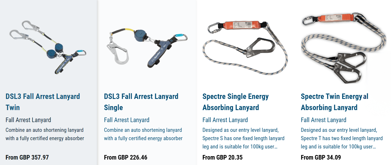 Lanyard-Elastic-Fall-arrest-Types 1