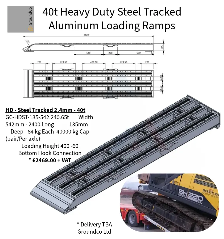 40t steel Tracked Loading Ramp