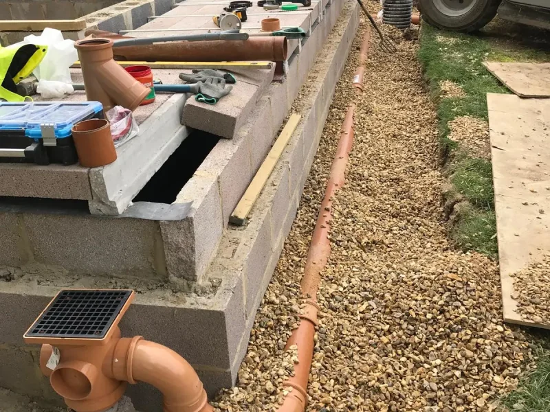 Drainage-soil-run-for-waste-